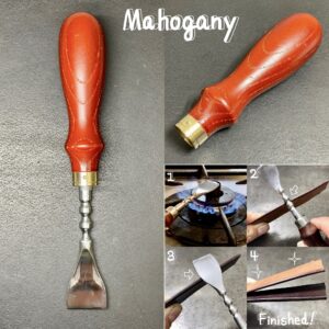 2 Pieces Wood Leather Burnisher Tool Leather Slicker Tool Wood Leather Edge  Device For Leather Tools(4 Grooves)