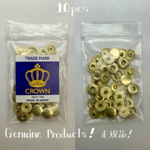 【CROWN】HIGH CROWN バネホック (小/ B3D) 真鍮無垢《革の為に開発した金具》