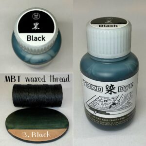 TOKO染Dye (Black 黒) 100ml【Water Based Leather Dye】