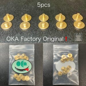 【OKA Factory】挽物ゲンコ (バネホック専用) 小 (真鍮無垢)