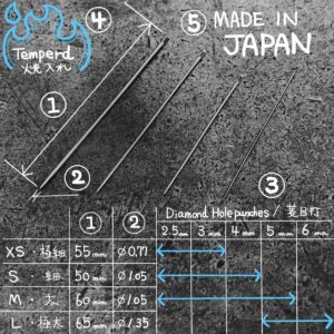 丸針 (XS/ 極細) ⌀0.77mm×55mm (レザークラフト専用)