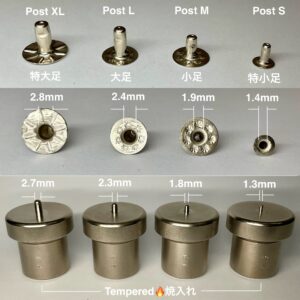 ハンドプレス打駒 (片面カシメ 極小 4.6mm)