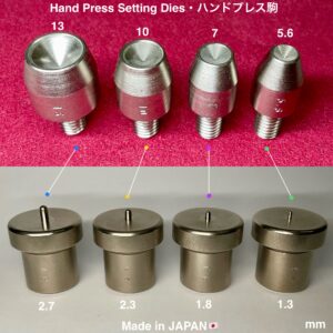 ハンドプレス打駒 (丸ピラミッドカシメ 特大 13mm)